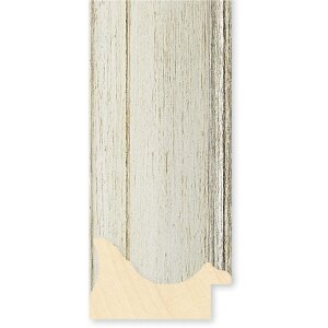 Walther cadre en bois Vigo 45x60 cm blanc avec bord argenté verre antireflet