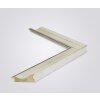 Walther cadre en bois Vigo 50x50 cm blanc avec bord argenté verre antireflet