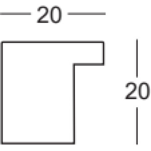 Walther cadre en bois Malaga blanc crème 70x100 cm verre antireflet