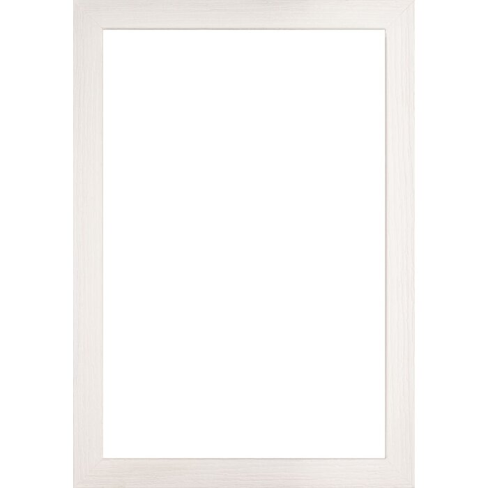 Walther cadre en bois Malaga blanc 50x100 cm verre antireflet