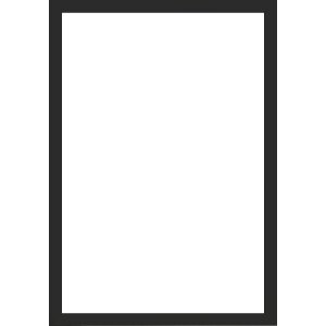 Cadre en bois Walther Valencia verre clair noir 25x60 cm