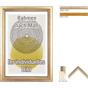 Walther cadre en bois Cartagena or 23x70 cm verre clair