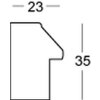 Walther cadre en bois Cartagena or 23x70 cm verre clair