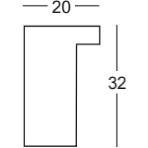 Cadre en bois Walther Madrid 40x60 cm gris structure chêne verre clair