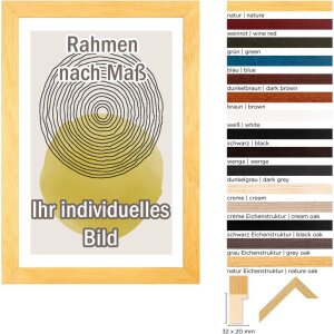 Cadre en bois Walther Madrid 23x70 cm nature structure chêne verre clair