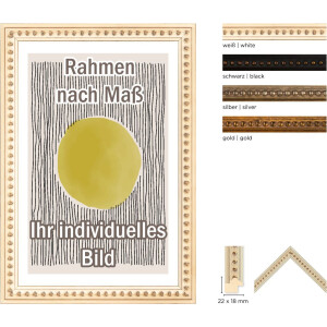 Cadre baroque en bois Walther Elche blanc 40x50 cm verre clair