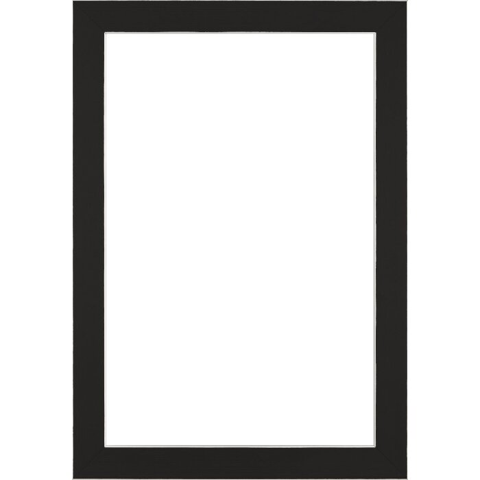 Cadre photo bois Walther Bilbao argent 30x45 cm noir verre clair