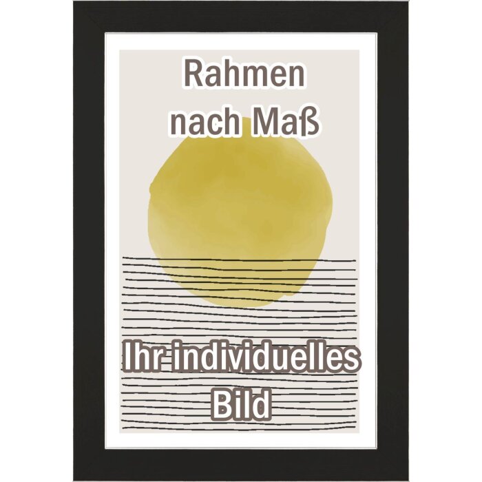 Walther cadre en bois Bilbao avec bord argenté 45x60 cm noir verre clair