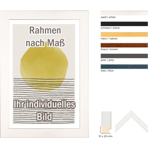 Walther cadre en bois Bilbao avec bord argenté 45x60 cm noir verre clair