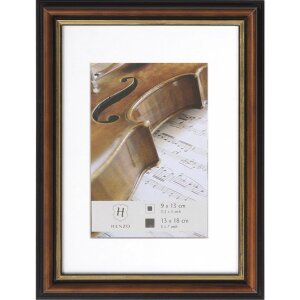 Cadre photo en bois Verona 10x15 cm brun foncé