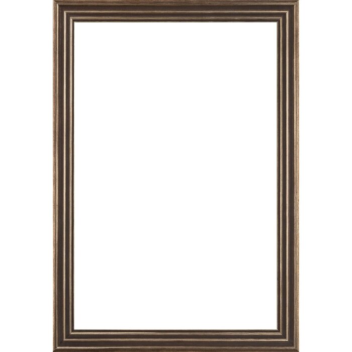 Cadre photo en bois Palma noir 60x60 cm avec verre clair