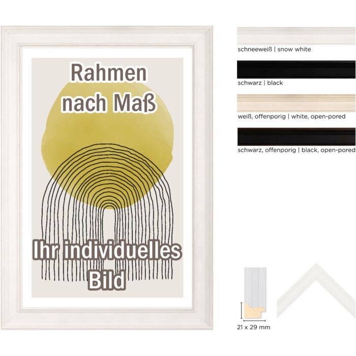 Walther cadre en bois Granada 7x10 cm jusquà 70x100 cm verre normal et antireflet