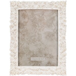 Clayre & Eef 2F0936 Cadre photo blanc 12x2x18 cm -...