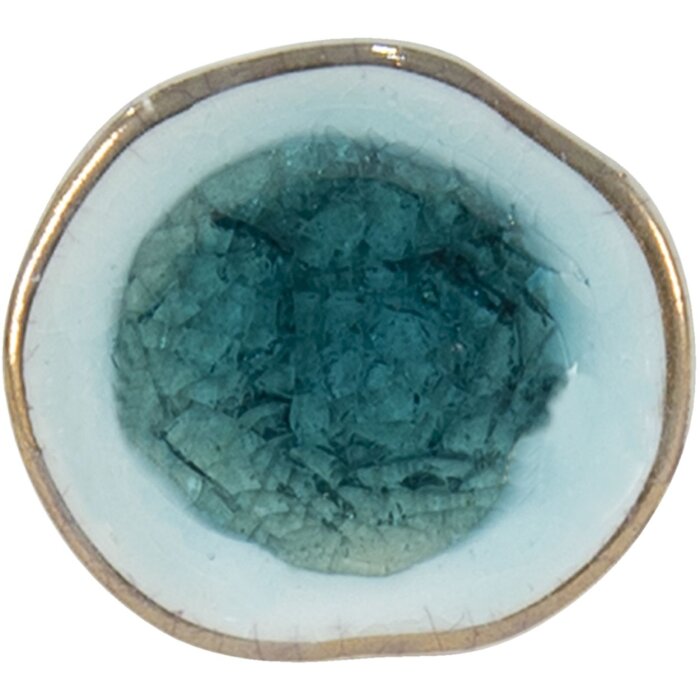 Clayre & Eef 64990 Bouton de porte bleu Ø 4 cm