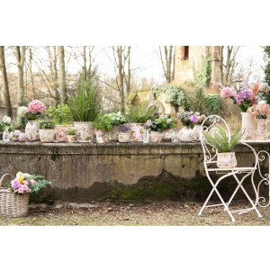 Clayre & Eef 6CE1409L Pot de fleurs pour lintérieur Rose Ø 16x16 cm