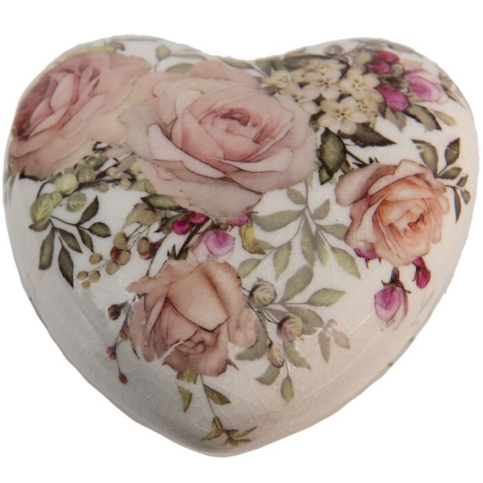 Clayre & Eef 6CE1414 Décoration Cœur rose 11x11x4 cm