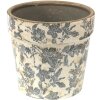 Clayre & Eef 6CE1448M Pot de fleurs pour intérieur Gris, Beige Ø 16x15 cm