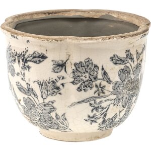 Clayre & Eef 6CE1450S Pot de fleurs pour intérieur Gris, Beige Ø 16x12 cm