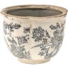 Clayre & Eef 6CE1450S Pot de fleurs pour intérieur Gris, Beige Ø 16x12 cm