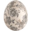 Clayre & Eef 6CE1451S Œuf décoratif Gris, Beige Ø 9x12 cm