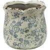 Clayre & Eef 6CE1455M Pot de fleurs pour intérieur Gris, Beige Ø 15x14 cm