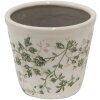 Clayre & Eef 6CE1457S Pot de fleurs pour lintérieur Vert, Marron, Beige Ø 12x10 cm