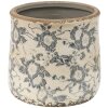 Clayre & Eef 6CE1459M Pot de fleurs pour intérieur Gris, Beige Ø 14x14 cm