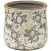 Clayre & Eef 6CE1459M Pot de fleurs pour intérieur Gris, Beige Ø 14x14 cm