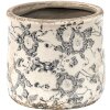 Clayre & Eef 6CE1459S Pot de fleurs pour intérieur Gris, Beige Ø 12x12 cm