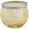 Clayre & Eef 6GL3495 Porte-bougie en verre jaune, blanc Ø 10x9 cm