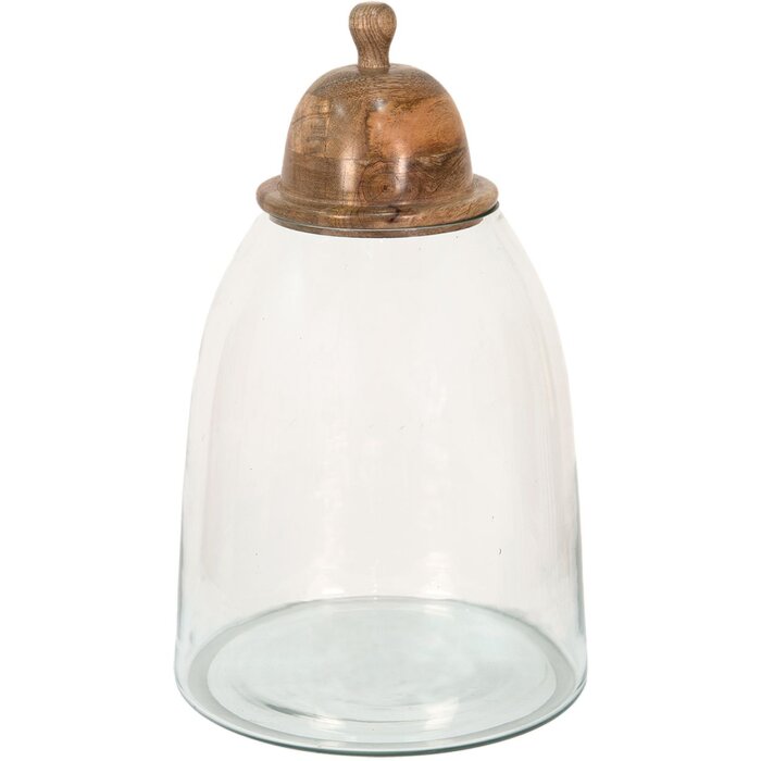 Clayre & Eef 6GL3547 Boîte à provisions avec couvercle Transparent Ø 23x38 cm