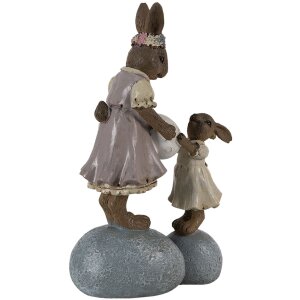Clayre & Eef 6PR3537 Décoration Lapin rose, beige 10x6x17 cm