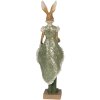 Clayre & Eef 6PR3592 Déco Lapin Vert, Marron, Beige 11x8x33 cm