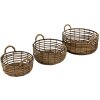 Clayre & Eef 6RO0543 Set de 3 paniers de rangement marron Ø 39x15 cm