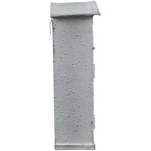 Clayre & Eef 6Y4795 Boîte aux lettres murale Gris, Blanc 26x10x31 cm