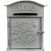Clayre & Eef 6Y4795 Boîte aux lettres murale Gris, Blanc 26x10x31 cm
