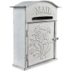 Clayre & Eef 6Y4795 Boîte aux lettres murale Gris, Blanc 26x10x31 cm