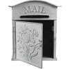 Clayre & Eef 6Y4795 Boîte aux lettres murale Gris, Blanc 26x10x31 cm