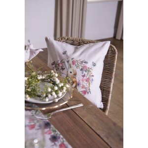 Clayre & Eef HBU21 Housse de coussin Rose, Beige 40x40 cm