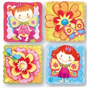 SET de 4 autocollants muraux pour filles ROIES