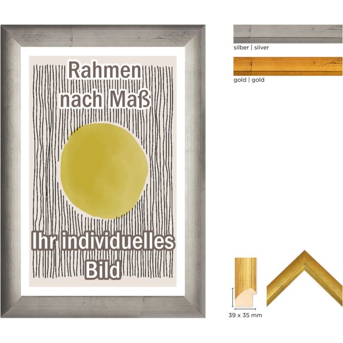Walther cadre en bois Almeria 2 types de verre et tailles spéciales