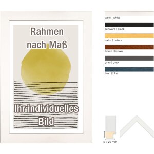 Walther cadre en bois Bilbao avec bord argenté 2 types de verre et tailles spéciales