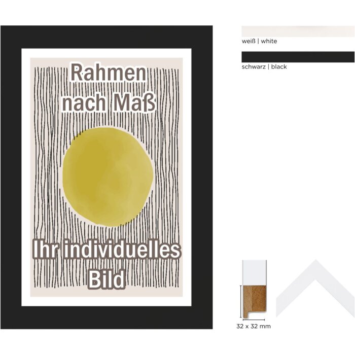 Cadre en bois Walther Jerez formats spéciaux et 2 types de verre