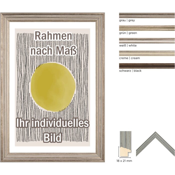 Cadre en bois Walther Palma formats spéciaux et 2 types de verre