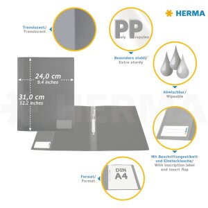 Classeur à levier HERMA PP DIN A4 240x310 mm