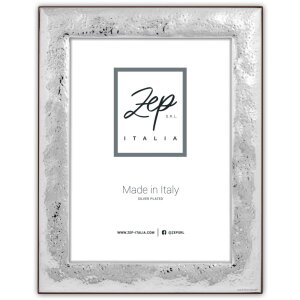 Cadre photo en métal brillant ZEP Amalfi 13x18 cm argenté