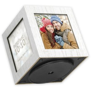 ZEP Photo Cube en bois Dasher 4 photos 10x10 cm pivotant