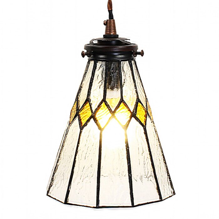Clayre & Eef 5LL-6194 Lampe à suspendre Tiffany Ø 15x115 cm E14-max 1x40W