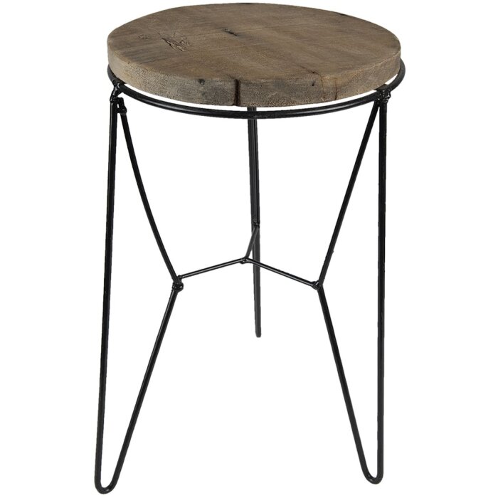 Clayre & Eef 64940 Table pour plantes Ø 20x32 cm Marron