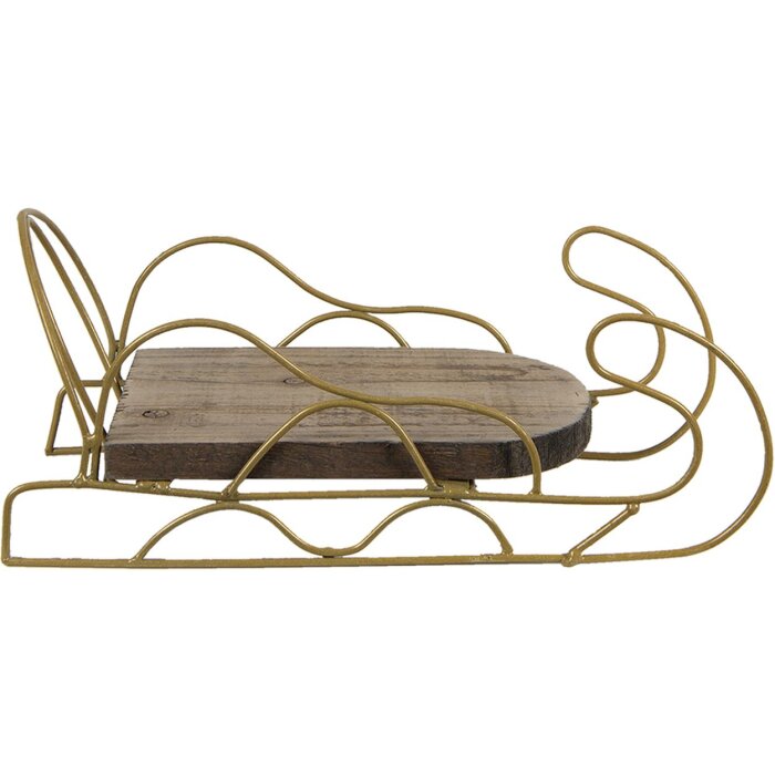 Clayre & Eef 64966 Décoration Traîneau 26x13x12 cm Marron
